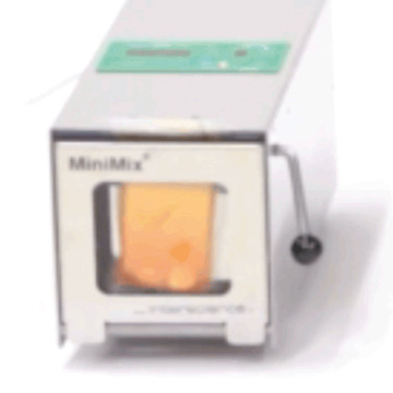 Homogenize with MiniMix lab blender