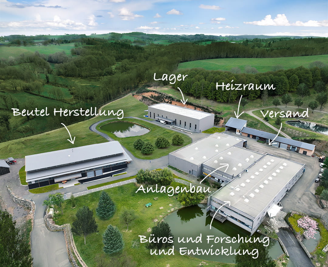 Interscience-Werk 2026: Luftaufnahme