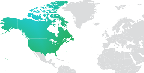 Carte zone commerciale USA Canada