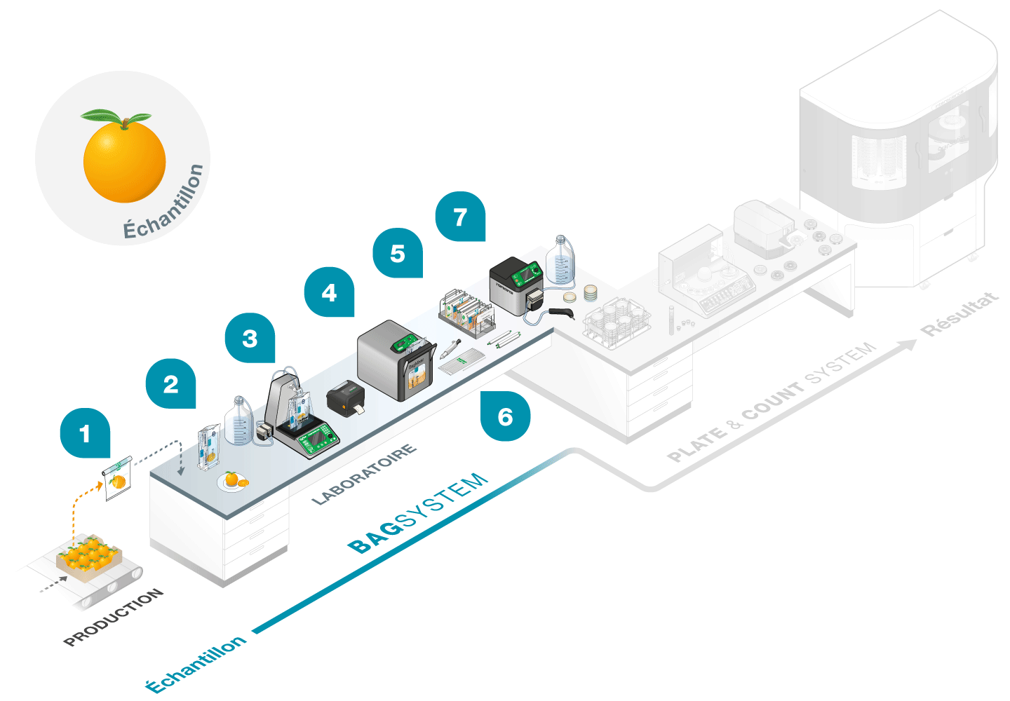 BagSystem : Préparation de l'échantillon