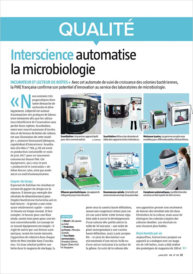 interscience automatise la microbiologie