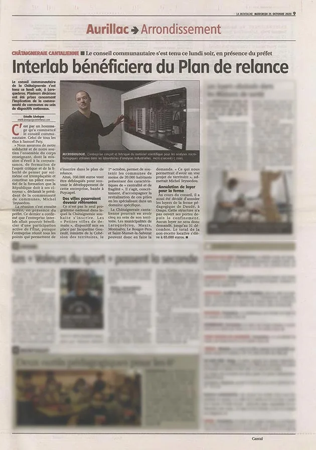 interlab bénéficiera du Plan de relance