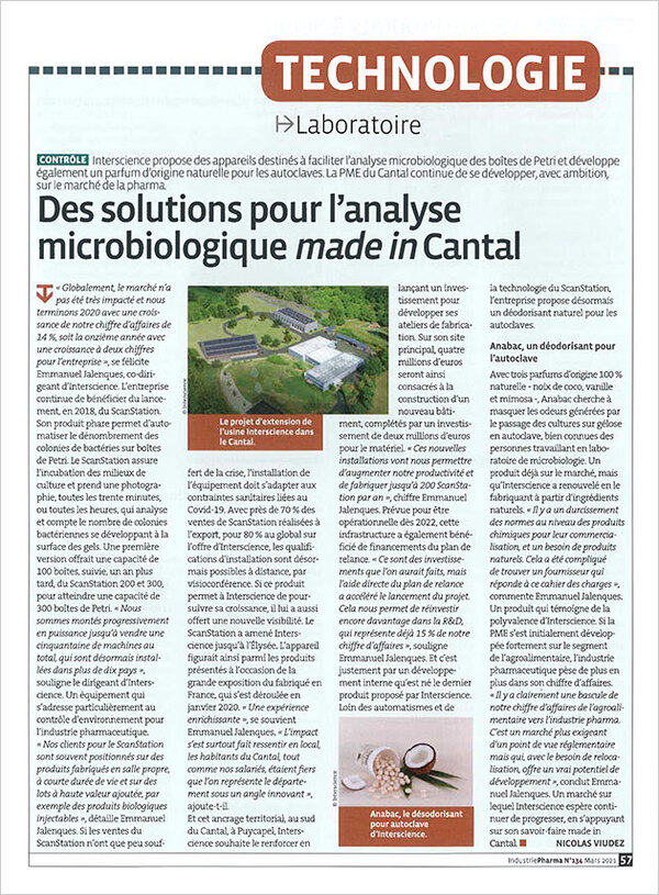 Des solutions pour l'analysemicrobiologique made in Cantal