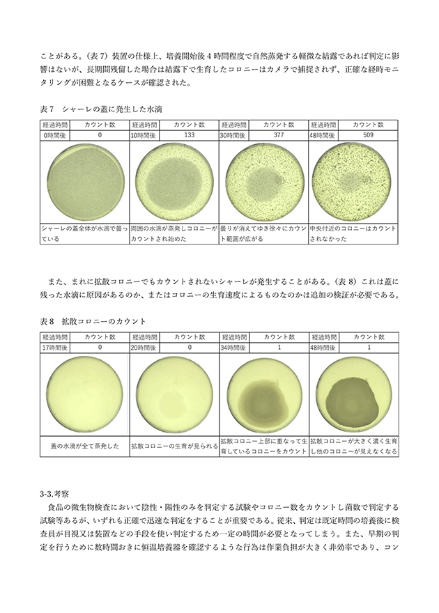 リアルタイムコロニーカウンターScanStationを用いた判定の迅速化とコロニー識別機能の評価