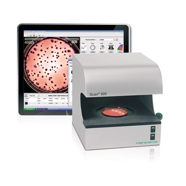 Scan 500 - Compteur automatique de colonies HD et lecteur de zones d'inhibition